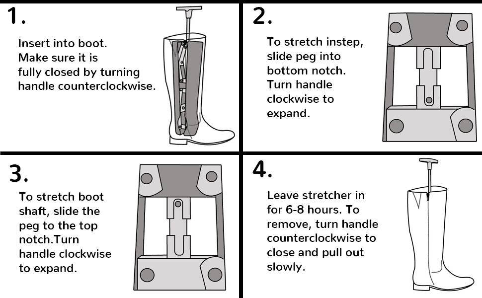 FootFitter Cast Aluminum Combination Boot Stretcher for Instep and Shaft Only