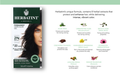 Herbatint Permanent Herbal Hair Color Gel 4.56 Ounce, UNIQUE AND GENTLE FORMULA