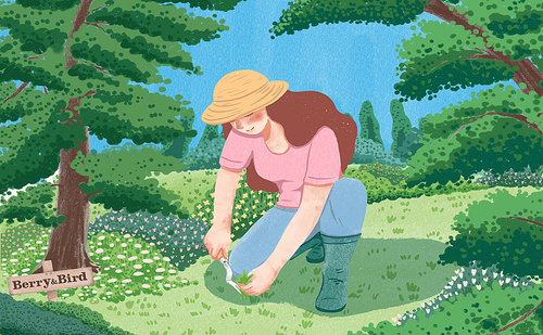 Berry&Bird Gardening Hand Weeder Tool 12.1" Manual Weeding Removal Cutter Tool