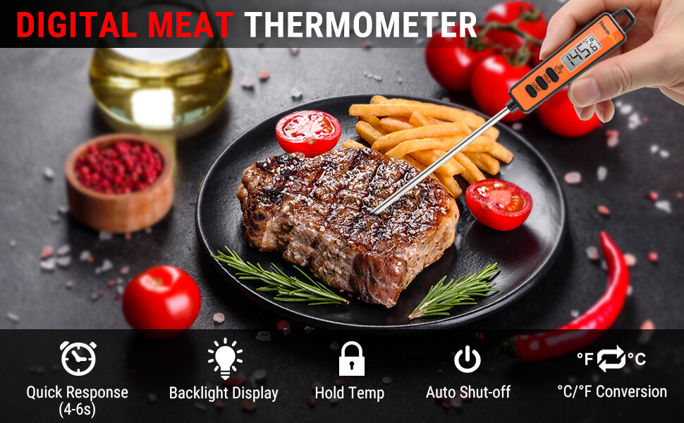 ThermoPro TP01A Digital Food Thermometer For Grilling BBQ Smoker Kitchen Cooking