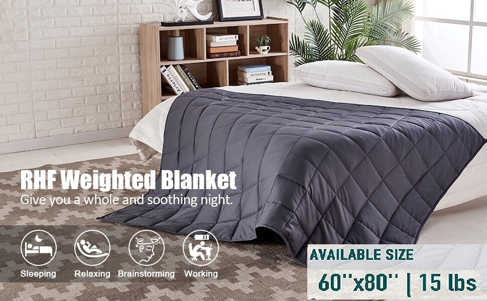 60x80" Weighted Blanket for Kids/Adults with Anxiety ...