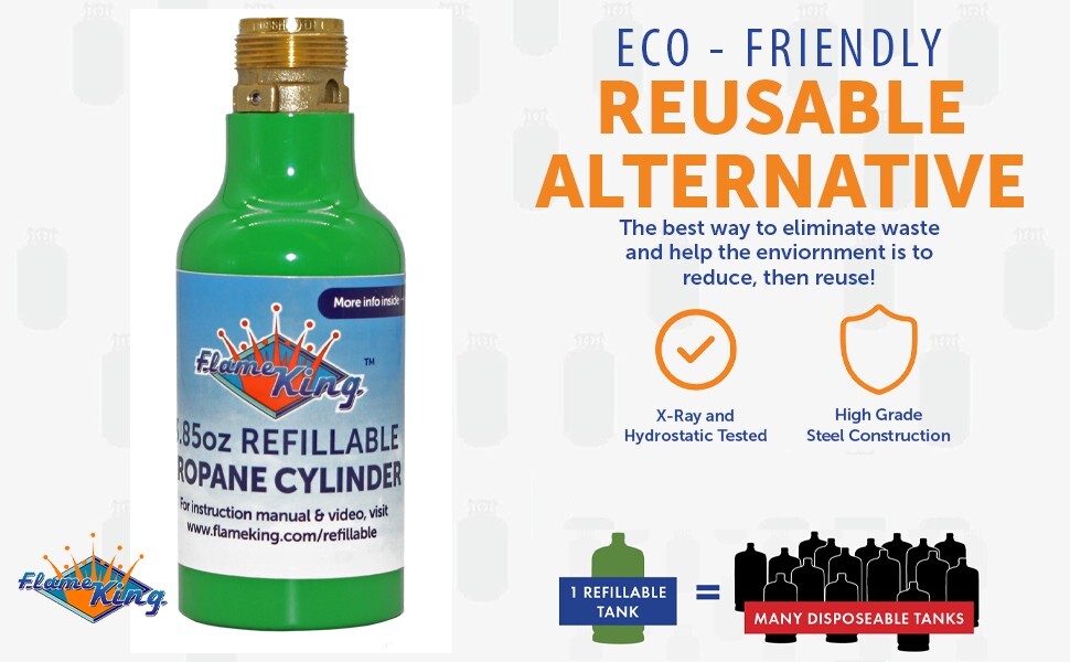 Twin pack 1/4 lb Refillable Camping Propane Tank Cylinder Bottle Ships Empty