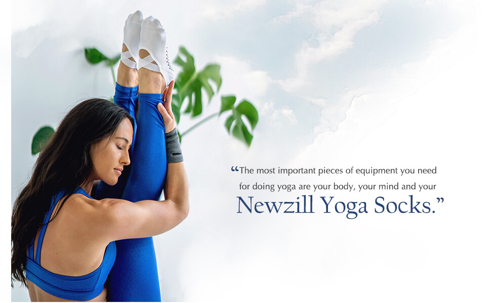 ⭐️Newzill 3 Pairs Yoga Socks Women Non-slip Straps Pilates Workouts Dance Home⭐