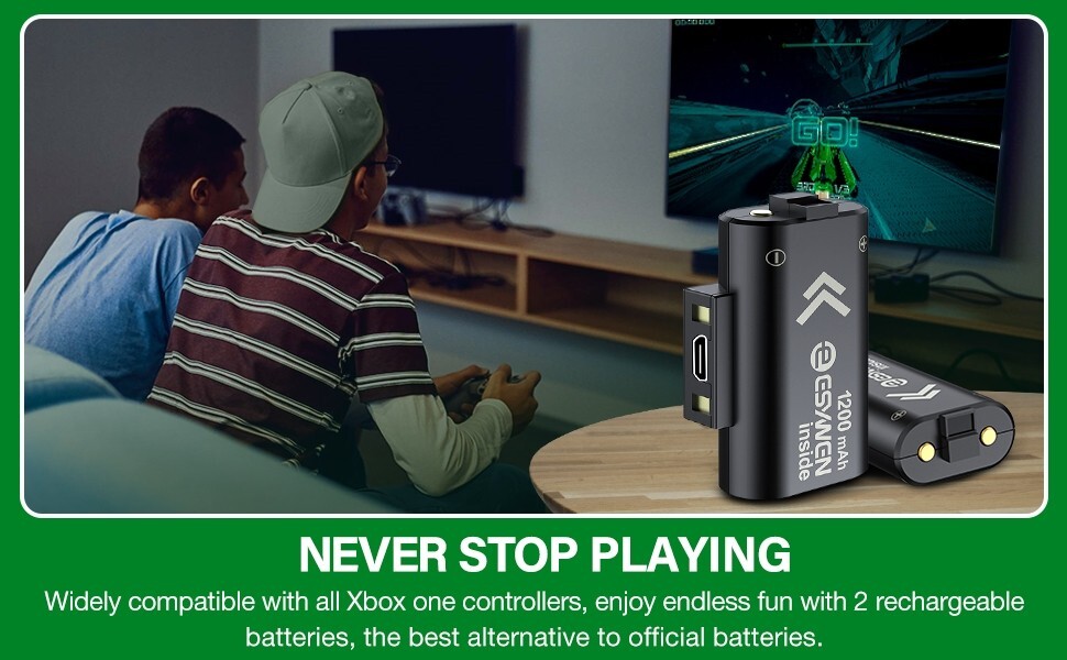 Rechargeable Battery Pack For XBox One X/S Series X/S Controller & Charger Cable