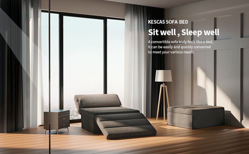 5 in 1 Multi-Function Sofa Bed Convertible Sleeper Folding Ottoman Sleeper Chair