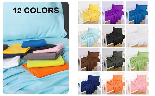 3 Piece 100% Microfiber Toddler Sheet Set 8 Deep Pocket Ultra Soft Bed Sheet Set