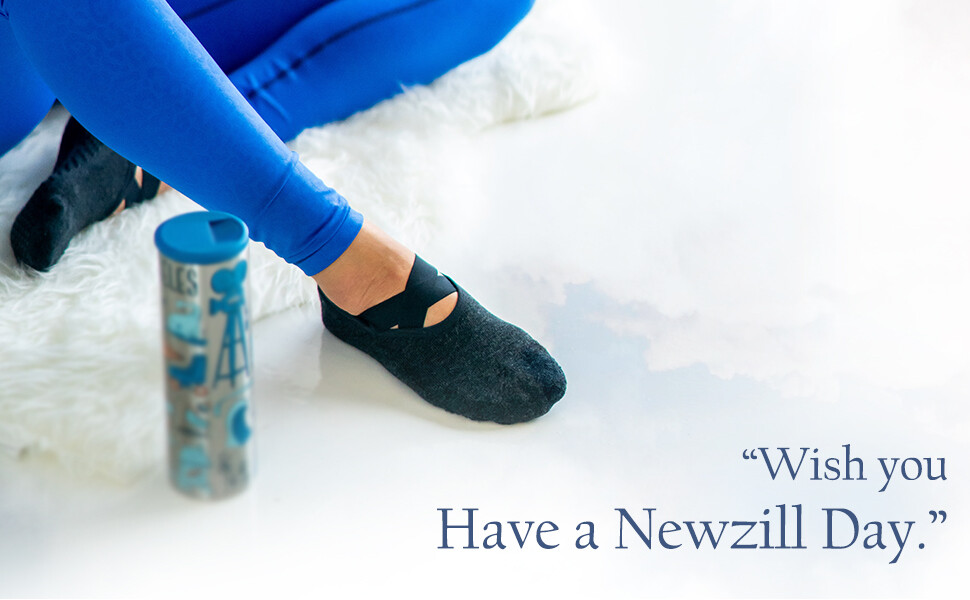 ⭐️Newzill 3 Pairs Yoga Socks Women Non-slip Straps Pilates Workouts Dance Home⭐