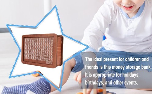 10000 Savings Challenge Box,Cashbox Kakeibo Money Saving Box, Money Vault Saving