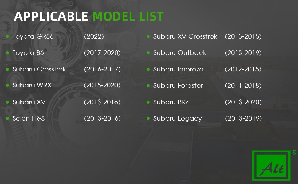 ALT TENSIONER Idler Pulley Fits FR-S BRZ Forester Impreza Legacy 36732 Ship Fast