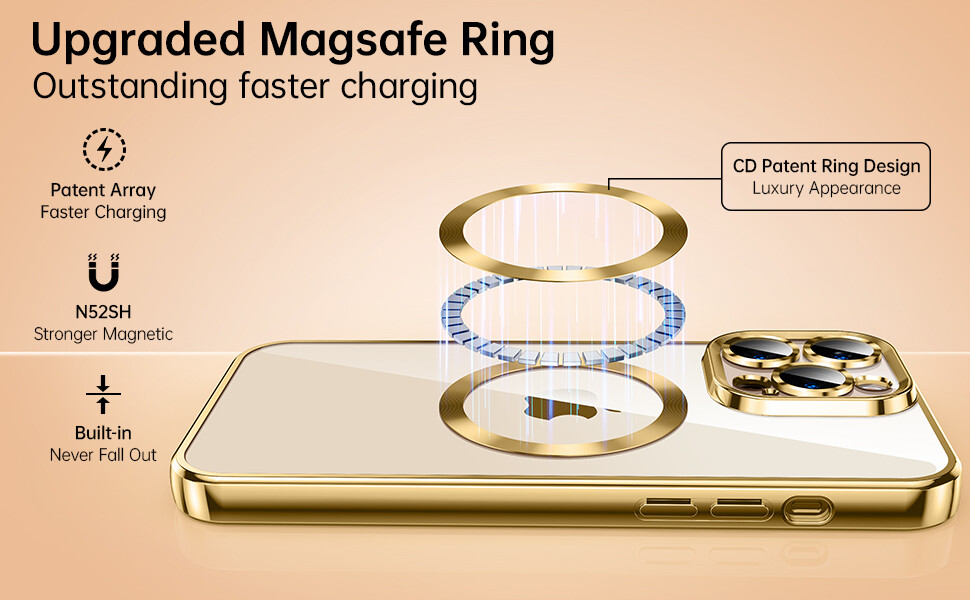 For Apple iPhone 15 14 13 12 11 Pro Max Case Mag Safe Magnetic Camera Lens Cover