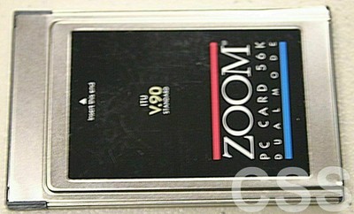 Zoom Telephonics 56K DualMode PC Laptop Modem Card FaxModem Model 2975L