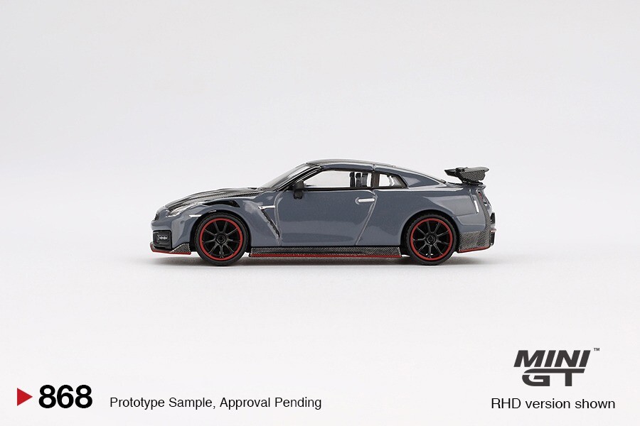 新品未開封Nismo Nissan GT-R Nismo ミニカー マットグレー Mini GT #868 1/64 Nissan GT-R Nismo 2024 NISMO Stealth Gray