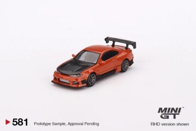 TSM Mini GT 1/64 Nissan Silvia (S15) D-MAX Metallic Orange - MGT00581-R