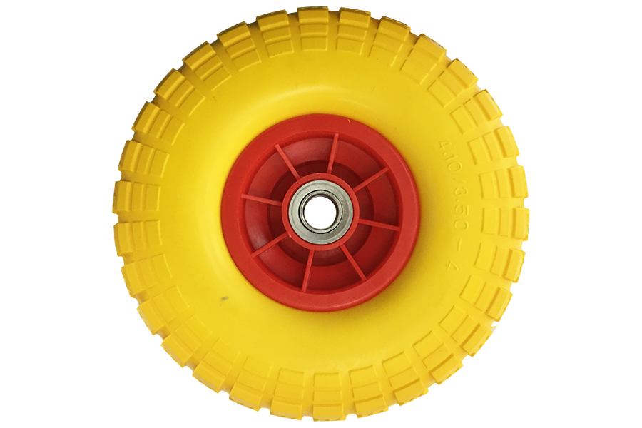 260mm caoutchouc PU roue de secours (4.10/3.5-4) pour la brouette 75x20mm