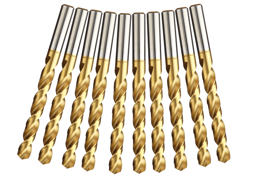 10x brocas HSS-TIN de rotación para trabajo en metal DIN338N Ø 4,2mm