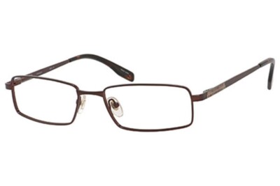 ESQUIRE EQ8840 MEN'S PURE TITANIUM EYEGLASSES 57-18-145 BROWN WITH SOFT CASE