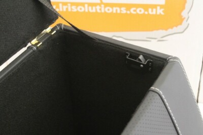 LRI black stitch LEATHER arm rest cubby box +cup holders Fit Land Rover Defender