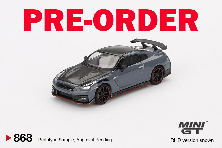 Mini GT #868 1/64 Nissan GT-R Nismo 2024 NISMO Stealth Gray