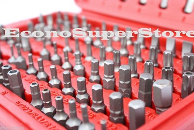 100PC 1/4'' TORX HEX TORQ SECURITY BIT TAMPER PROOF SCREWS MM HEX PHILLIPS SLOTTE