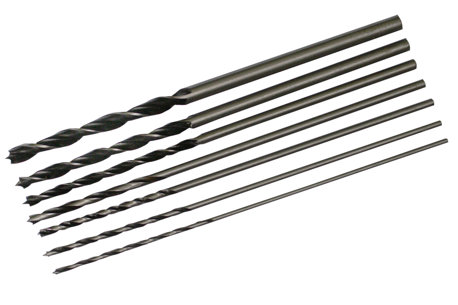 7 pcs. woodworking carbon drill bits set extra long Ø 4-12x300 mm