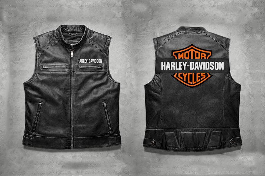Preowned Harleydavidson H D Men's Passing Link Vest Starts Rugged Cow