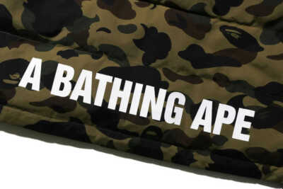 Pre-owned A Bathing Ape Men's Down Jacket Green 2022 Aw Model 1st Camo Pattern From Japan