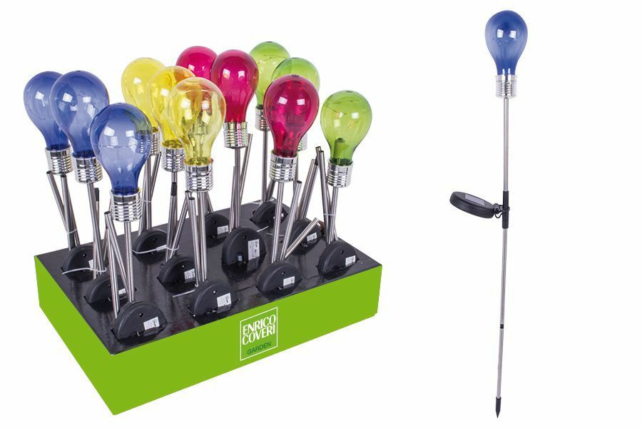 Set 12 Lampada Luce Ricarica Solare Giardino Esterni Lampadina 5 Micro Led dfh