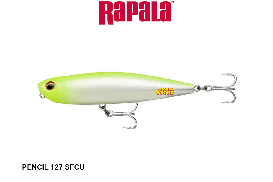 RAPALA PXR127 PENCIL WTD COLORE SFCU 26 GR  WALKING THE DOG  12.7 CM SPINNING