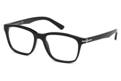 Tods TO5093 001 Black Square Plastic Optical Eyeglasses Frame 52-17-145
