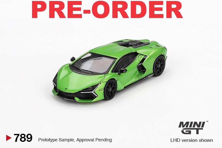 Mini GT #789 1/64 Lamborghini Revuelto Verde Selvans LHD