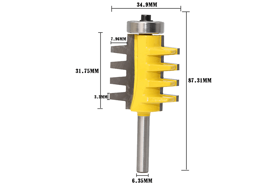 HM Hartmetall bestückte Verleimfräser für Oberfräser Holzfräser Nut Feder ¼