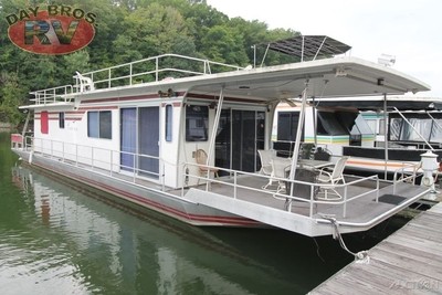 1985 Sumerset Cloud Nine 14x60 Used Houseboat Diesel Volvo Bunks Washer/Dryer