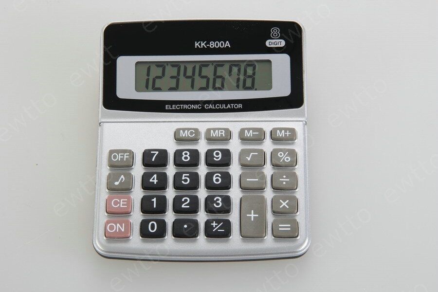 Calcolatrice Elettronica Digitale KK-800A 8 Cifre Scuola Ufficio moc