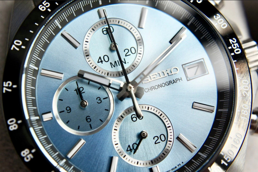 Seiko Spirit Chronograph Blue Dial Stainless Steel Men's Watch SBTR029