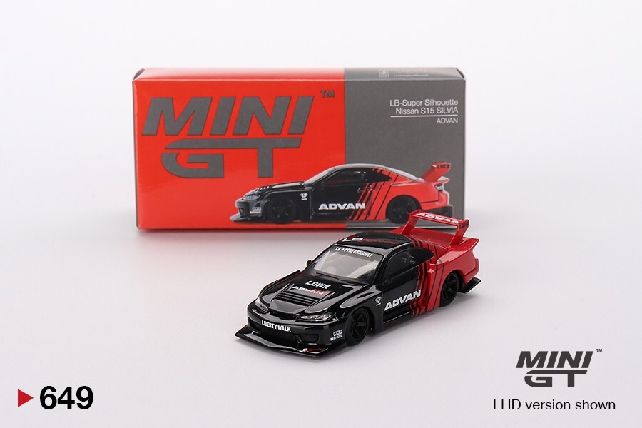 かわいい！ Nissan 1:64 GT Mini LB-Super ADVAN SILVIA S15 Silhouette ミニカー