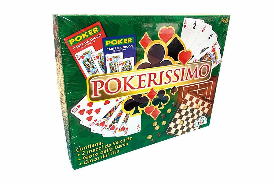 Pokerissimo Gioco Da Tavolo Poker 2 Mazzi Carte Dama Tria bal