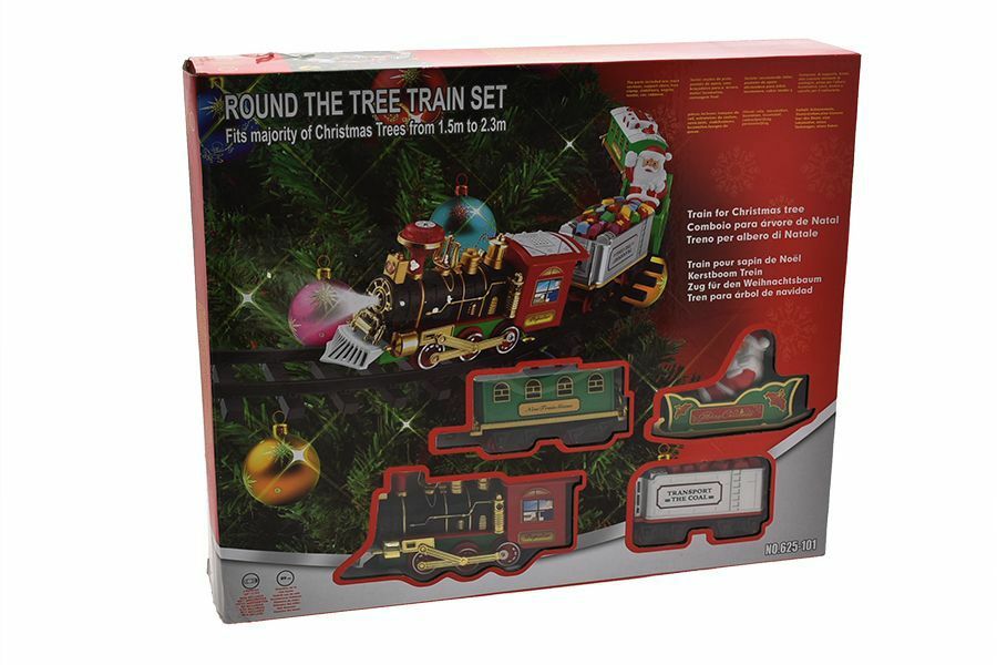 Trenino Natalizio Con Supporto Per Centro Albero Treno Elettrico Con Luci bal