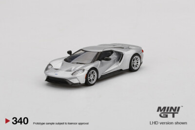 Mini GT 1:64 Ford GT Diecast Model Car Ingot Silver 