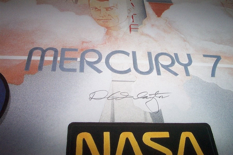 Mercury 7 Print Signed Shepard Glenn Cooper Artist Proof Astronauts Bishop