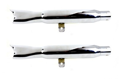 HARLEY Mini Fishtail Muffler Set Chrome fits 1980-1980 FXST,