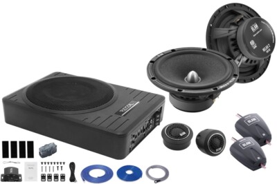 BLAM 165mm (6.5inch)  2ohm, 2-Way Component speakers  and 10'' underseat woofer
