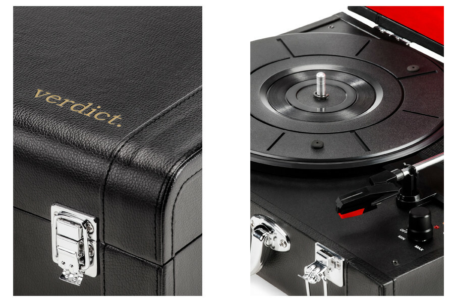 Verdict Revival Turntable with Bluetooth Portable & Rechargeable w/speakers NIB