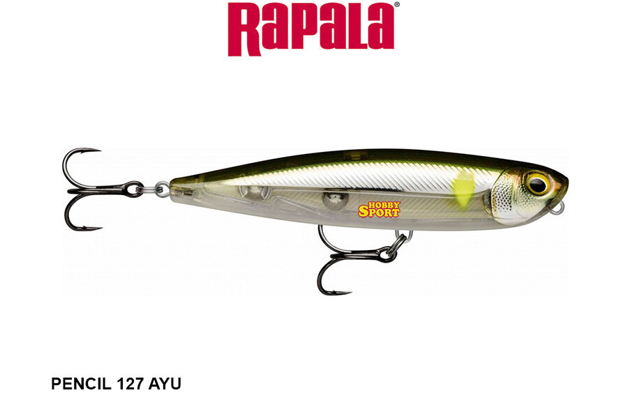 RAPALA PXR127 PENCIL WTD COLORE AYU  26 GR  WALKING THE DOG  12.7 CM SPINNING