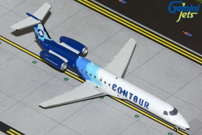ERJ-145LR CONTOUR AIRLINES REG: N12552 WITH STAND - GEMINI JETS G2VTE1218 1/200