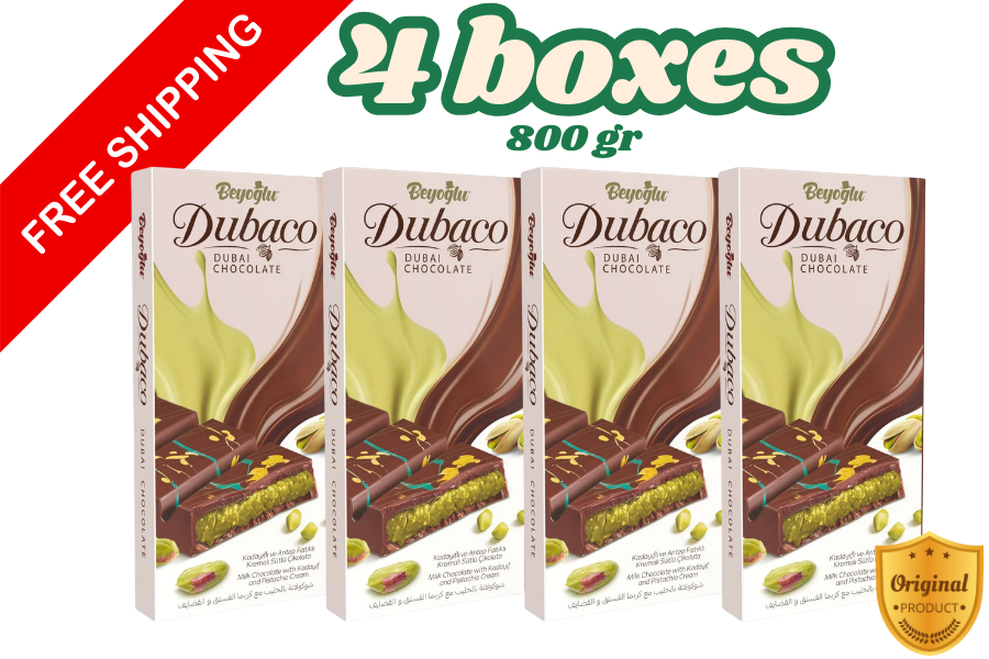 Dubai Chocolate Beyoglu 210gr X 4 -Premium Dubai Chocolate