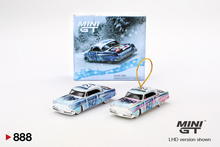In Stock) Mini GT #888 Lincoln Capri Christmas Hot Rod by