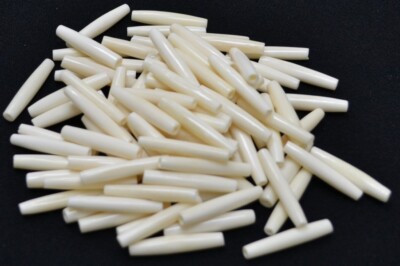 50 PCS WHITE BONE HAIR PIPE CHOKER BEADS PENDANTS 1 1/2'' #BD-5