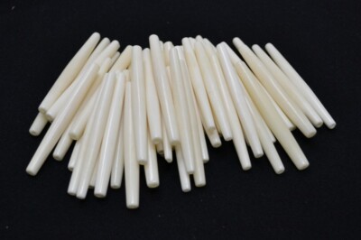 25 PCS WHITE BUFFALO BONE HAIR PIPE CHOKER BEADS PENDANTS 3'' #BD-9