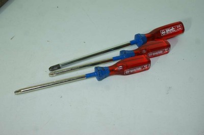 3x WIHA 2x Pozidriv Schraubendreher 3x150mm Nr. 153 + 1x 4x200mm Nr. 222