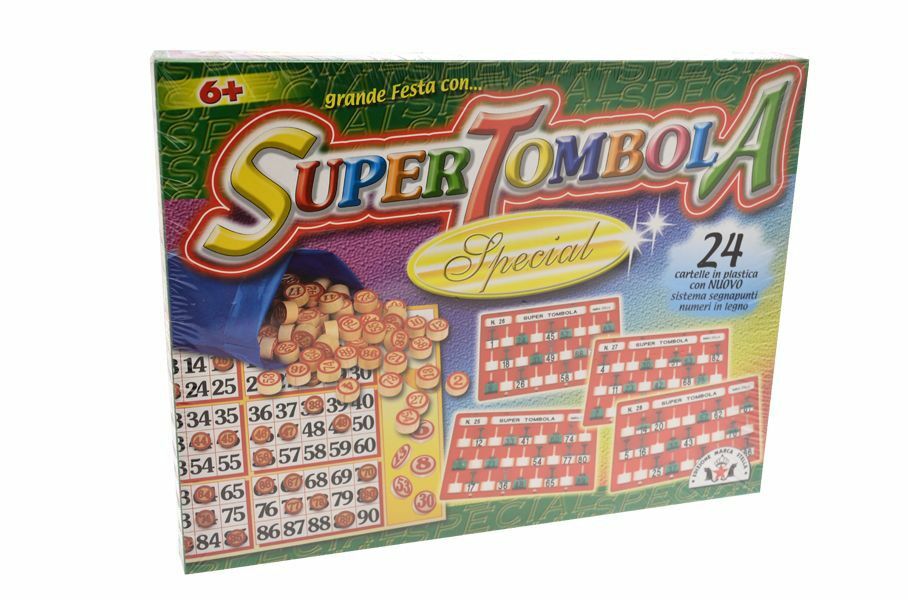 Super Tombola Special 24 Cartelle Gioco Da Tavolo Natale Famiglia bal
